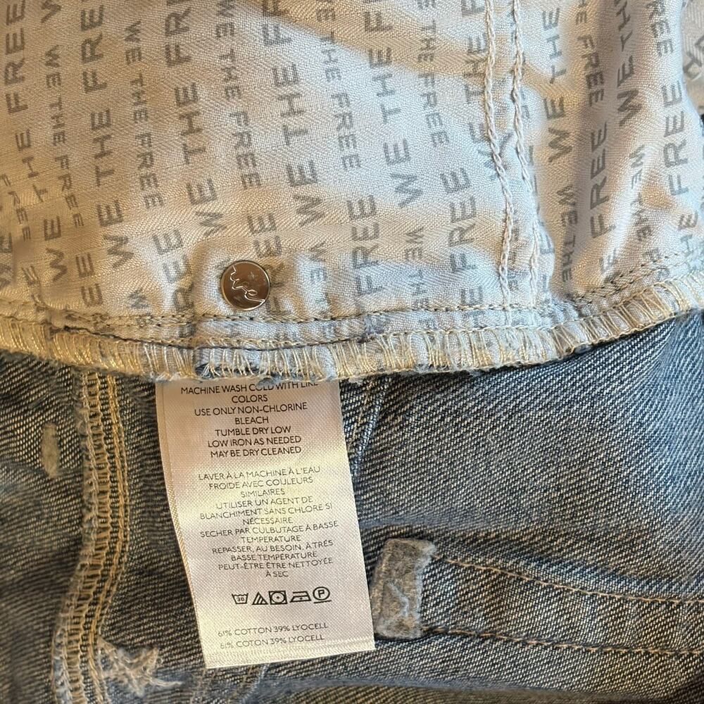 Free People We The Free Westward Under The Sea Wide Leg Jeans Size 32** Nautical - Picture 15 of 16